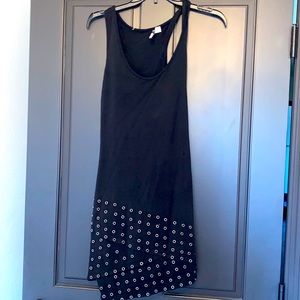 Bedo asymmetrical dress with eyelets